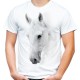 koszulka męska z białym koniem