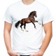 koszulka męska z brązowym koniem