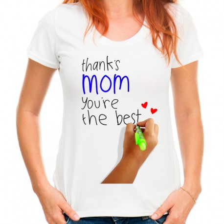 koszulka dla mamy thank's mom you're the best
