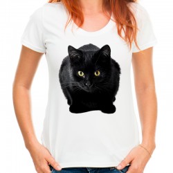 bluzka z czarnym kotem