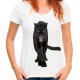koszulka damska  z dzikim kotem