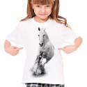 Koszulka dziecięca z białym koniem