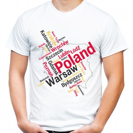 Koszulka Polska mapa
