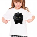 koszulka z czarnym kotem