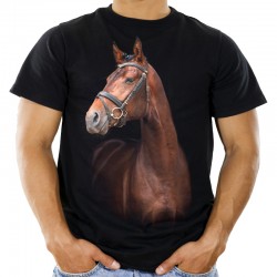 Koszulka męska z głową konia