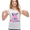 Koszulka dla dziewczynki keep calm and be a princess