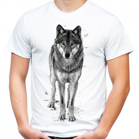 Koszulka męska z wilkiem