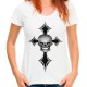T-shirt z czaszką i krzyżem