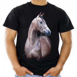 Koszulka z czarnym koniem