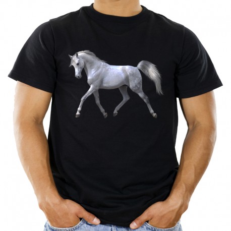 Koszulka z białym koniem