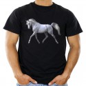 Koszulka z białym koniem