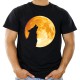 T-shirt z wilkiem i księżyc
