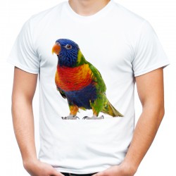 T-shirt z papugami