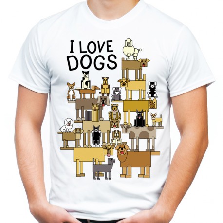 koszulka i love dogs kocham psy