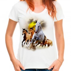 Koszulka damska w konie