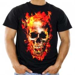 Koszulka z płonącą czaszką