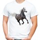 koszulka męska z białym koniem