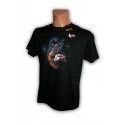 Koszulka męska czarna z psem Rottweiler