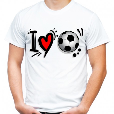 Koszulka i love soccer kocham piłkę