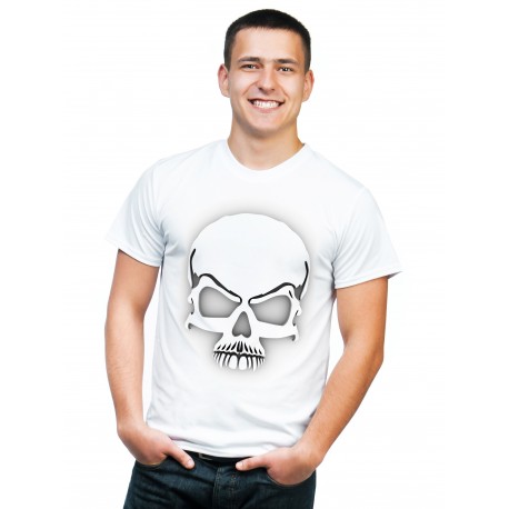 Koszulka męska z czaszką 3D