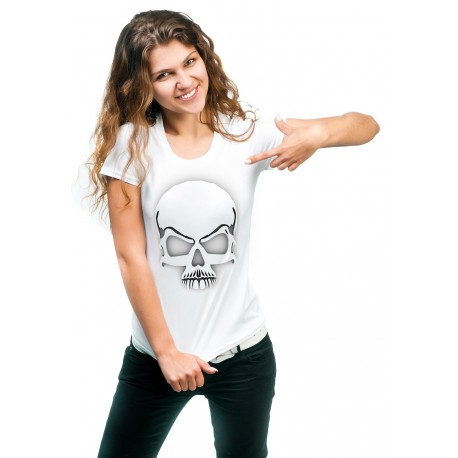 Koszulka damska z czaszką 3D