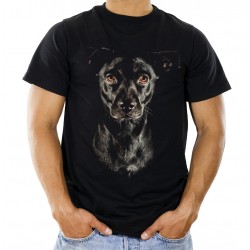 Koszulka męska z głową psa