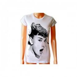 koszulka z nadrukiem Audrey Hepburn motyw 002