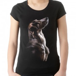 koszulka damska z motywem psa