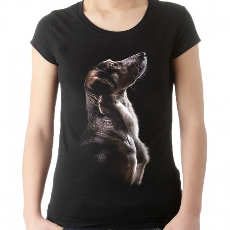 koszulka damska z motywem psa