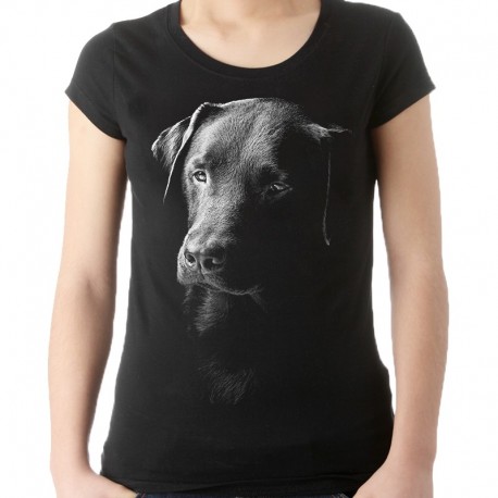koszulka damska z głową psa