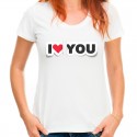 koszulka damska I LOVE YOU 3D